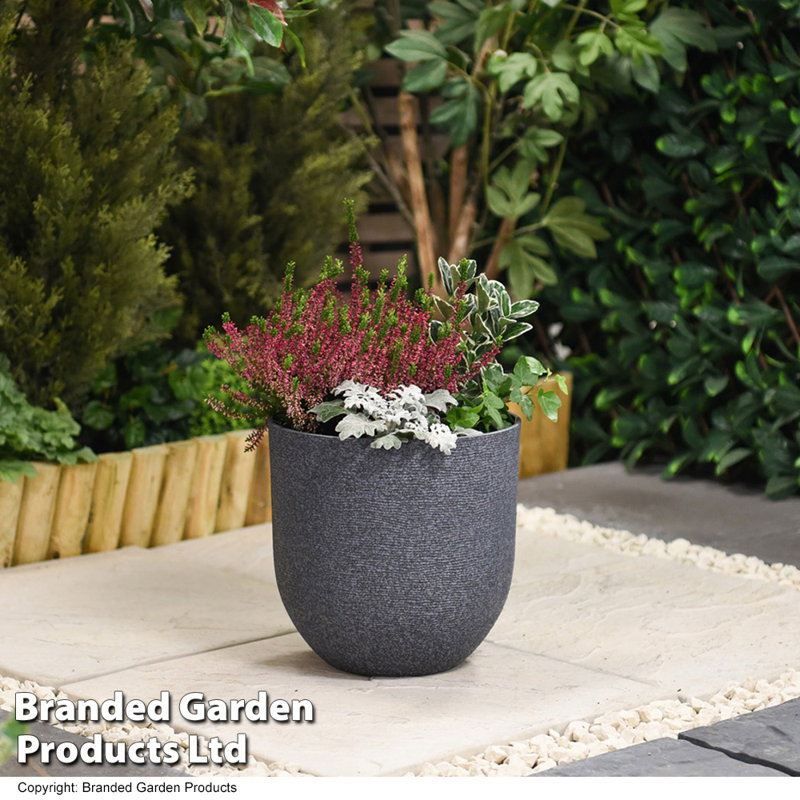 Phelgen Dark Grey Plant Pot Triple Pack