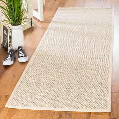 Tapis de couleur unie en fibre de sisal Chaim