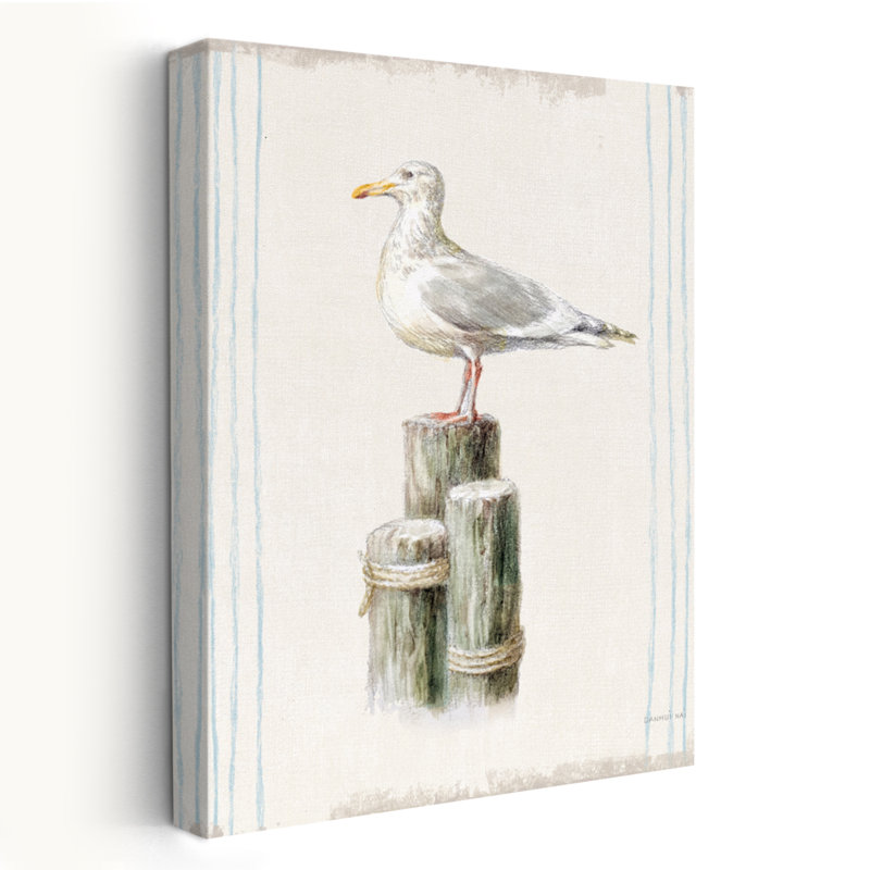 Animaux et plage, H 60 po x l 40 po