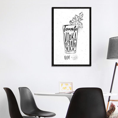 Bloody Mary Cocktail White Background by Pixy Paper - Gallery-Wrapped Canvas Giclée on Canvas