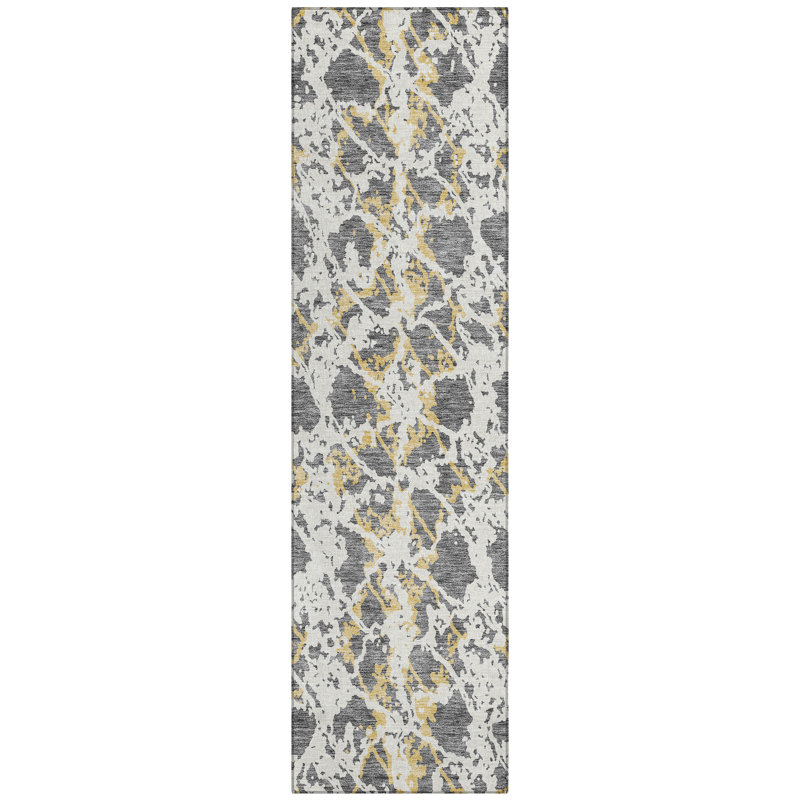 Aquaisha Flatweave Abstract Indoor / Outdoor Rug, Runner 2'3" x 7'6"