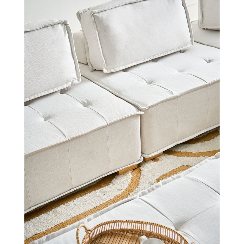TIBRO Sectional, Left Hand Facing, Off White
