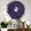Couronne de printemps artificielle mauve lavande mauve non éclairée 28 po-121846802