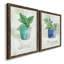 Basilic en pot - ensemble de 2 peintures sur toile encadrées-864886437-864886618