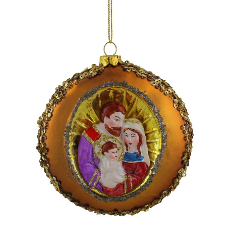 Ornement de Noël 4 po Joseph Mary