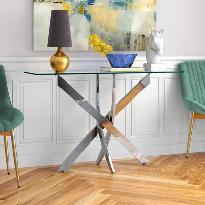Kelsi 120cm Glass Top Console Table