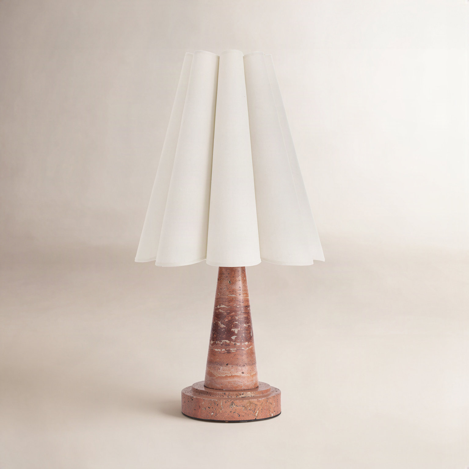 Segal Marble Table Lamp, Red