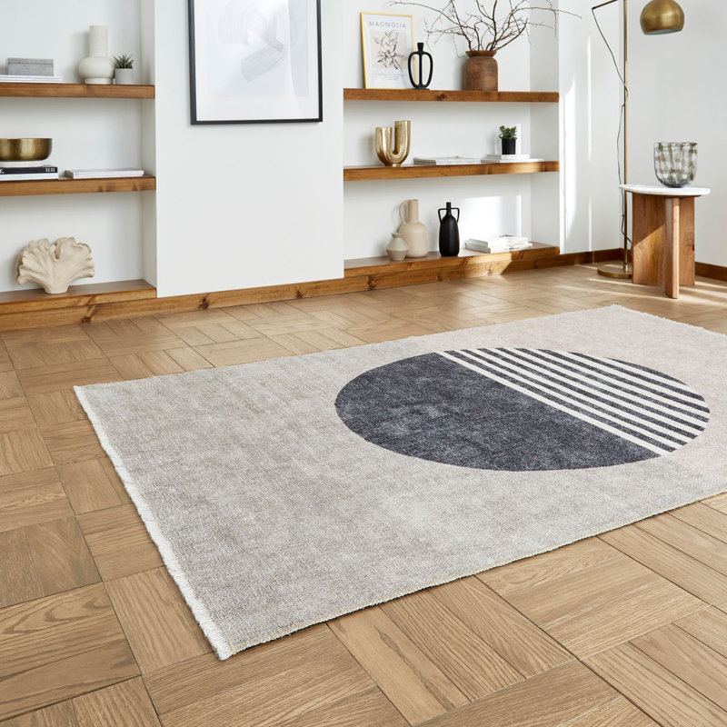 Onycha area rug Digitally Printed Rectangle Beige, Rectangle 120 x 170cm