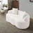 Curved Loveseat Sofa With Round Armrests, Comfortable Compression Couch With Two Pillows, Ready-To-Use For Small Spaces In Living Areas-680448291