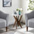Jahey Wooden Crossed Legs Round End Table with Smooth Top and Sturdy Four-Leg Base -451479461-405810435