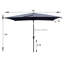 Parasol de terrasse 9X6ft-121047286