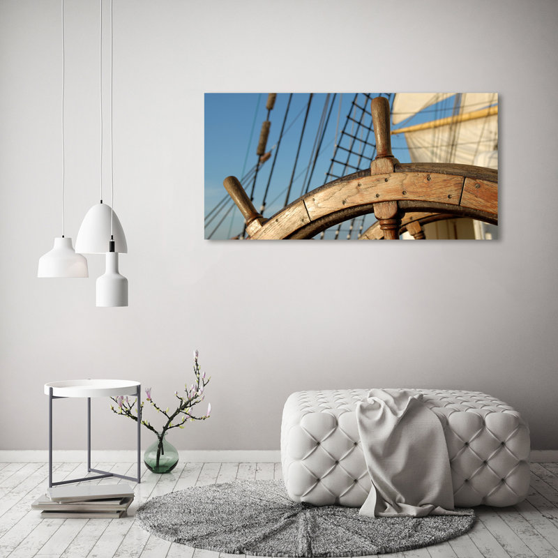 Rudder on the Yacht 1 Piece Wrapped Canvas Wall Art