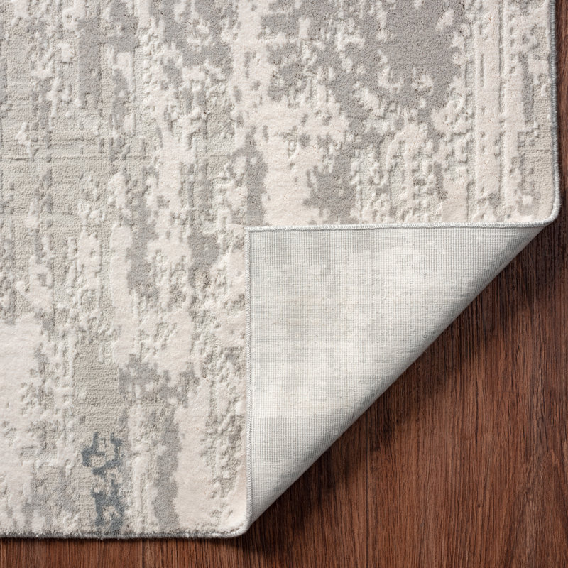 Area Rug in Gray, Rectangle 9'6" x 13'