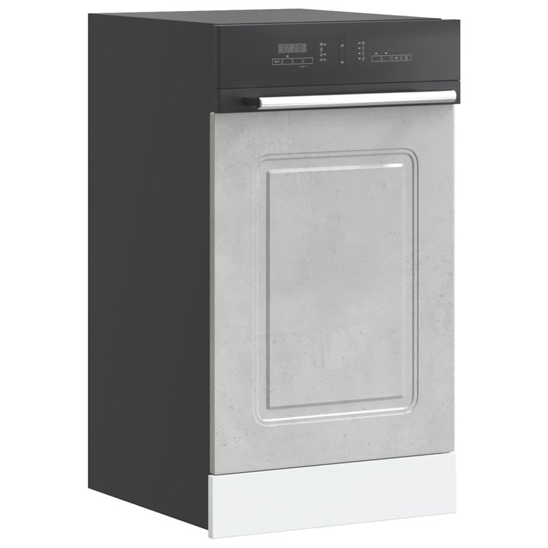 Dishwasher Panel Kalmar Artisan Oak 1.5X67 Cm Engineered Wood, Concrete Grey, 67cm H x 45cm W x 1.5cm D
