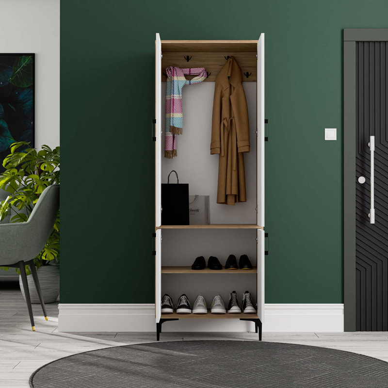 Kaleva Manufactured Wood Wardrobe, White/Oak