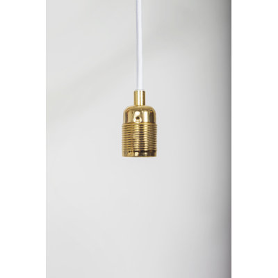 E27 Pendant Steel / White Cable
