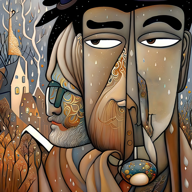 In The Rain, 30" H x 30" W