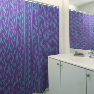 Rideau de douche simple Classic Zig Zag