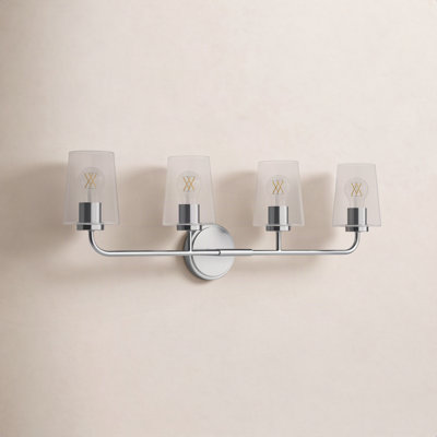 Verbena 4 Light Transparent Dimmable Vanity Light