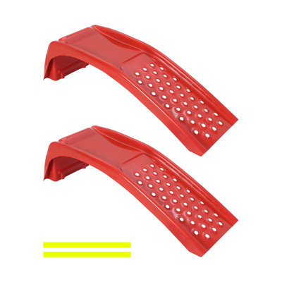 2 Pack 8" Lift Solid Steel Car Ramps, 8000 lbs Capacity Auto Service Ramps