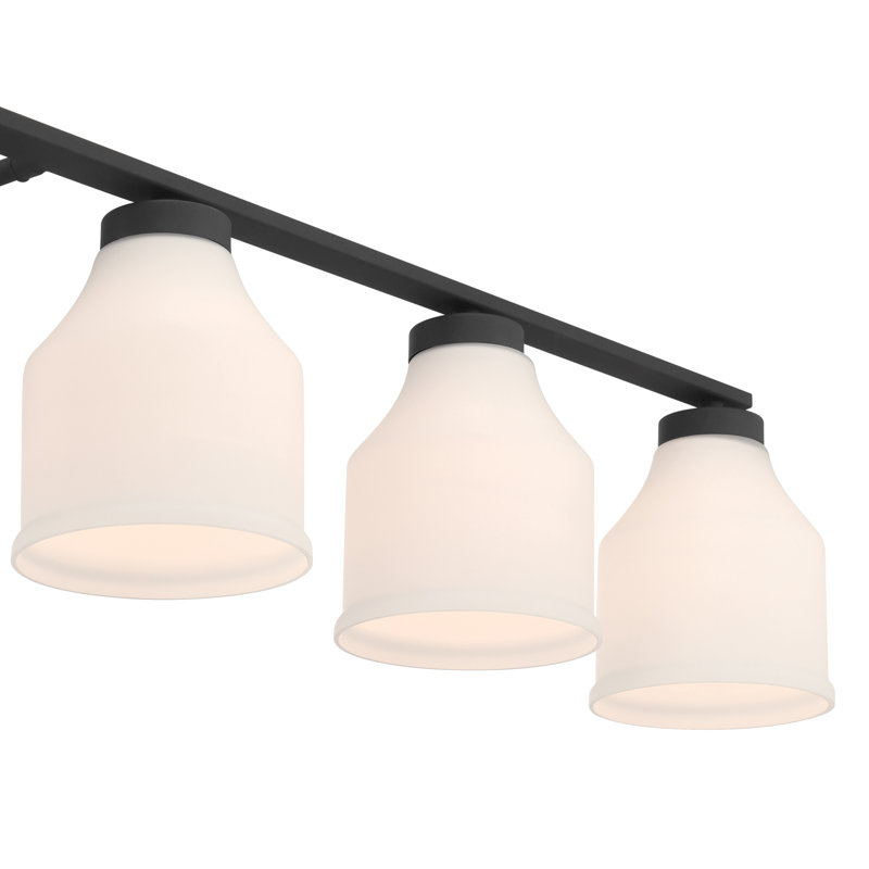 6-Light Modern Dimmable Bathroom Vanity Lights, Black