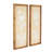 Wood Textured Floral Cream Wall Decor with White Painted Accents Set