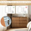 Commode double à 6 tiroirs 47,2 po avec panneaux ondulés Stanton-754088001