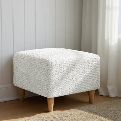 Stretchy Slipcover for Ottoman - Easy to Clean & Durable - Comfort Collection