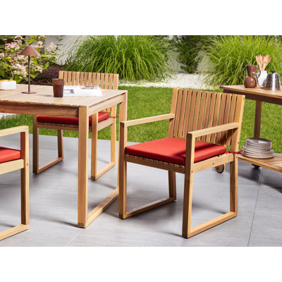Set of 8 Garden Chair Cushions SASSARI PREMIUM 46 x 46 cm
