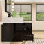 Finition du meuble-lavabo mural simple 36 po Jessica: noir lustré-72495664