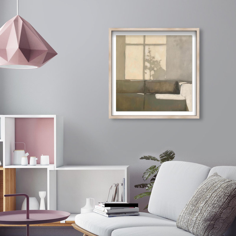 Oliver Gal Dappled Light Abstract - Luxury Shadowbox Framed Wall Art, Cream, 26" H x 26" W