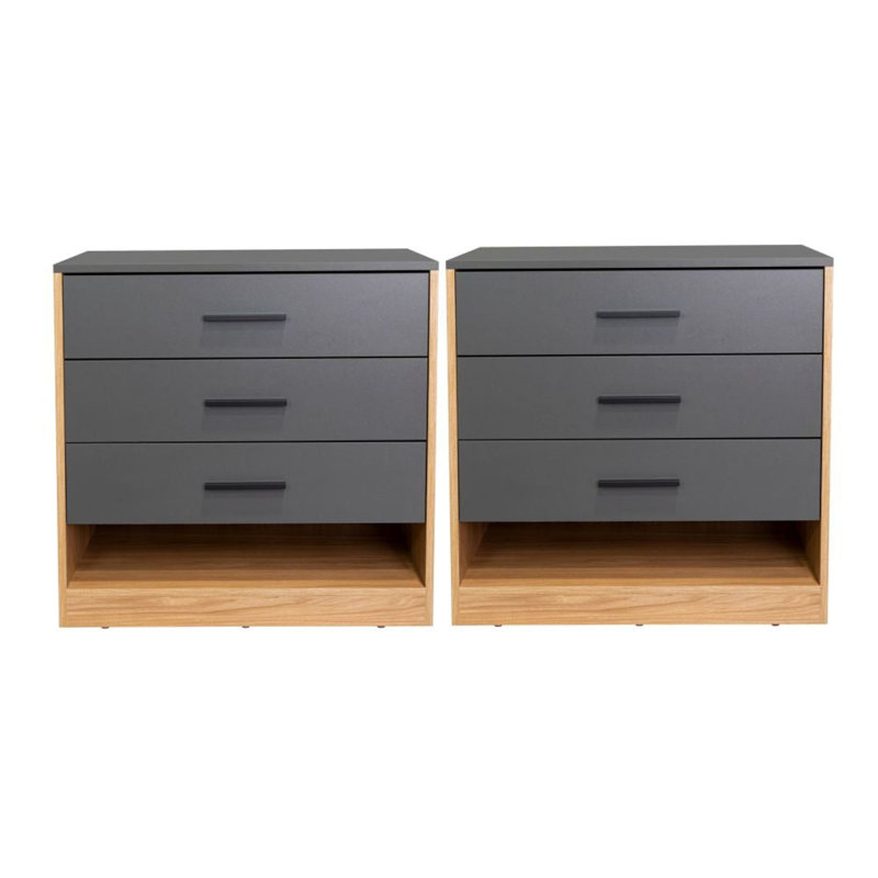 Commode avec tiroirs, ensemble de 2
