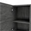 Armoire à pharmacie à porte simple H 32 po, deux tablettes extérieures, deux tablettes intérieures, chêne fumé-773676569