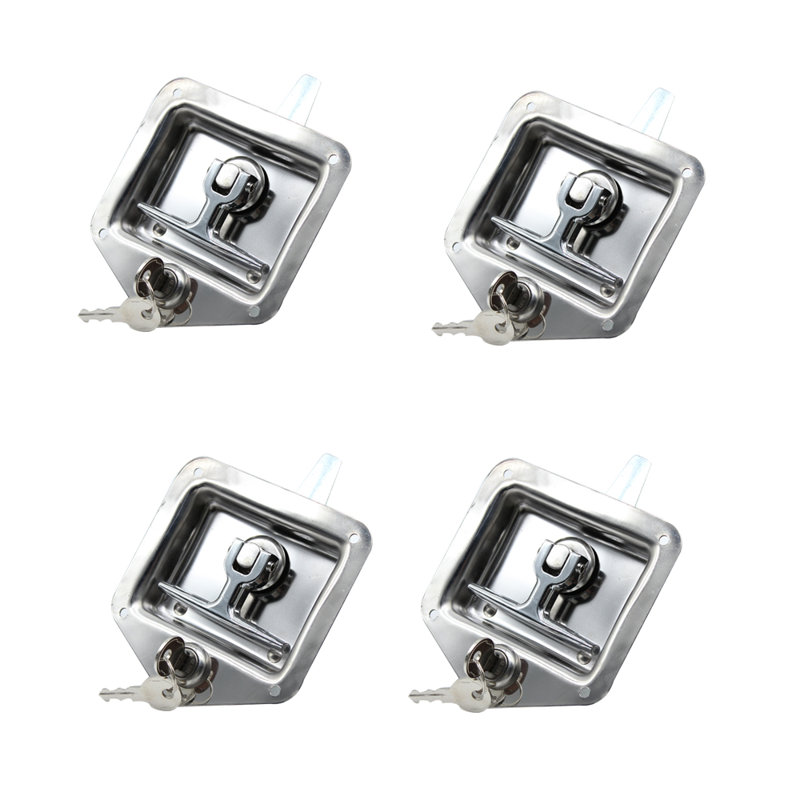 4PCS Stainless Steel T-Handle Lock with Keys  Truck Tool Box Latch