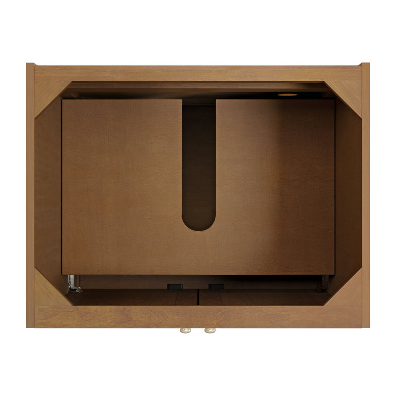 Laurent Single Bathroom Vanity Base, Honey Oak