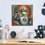  «Retro Robot Hello» par Rey Klimt, art mural en métal, 12 po x 12 po-1894556733
