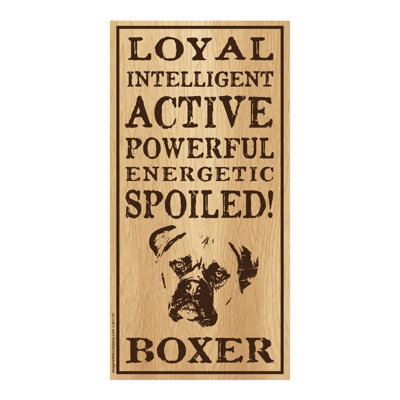 Panneau vertical en bois Spoilé Boxer