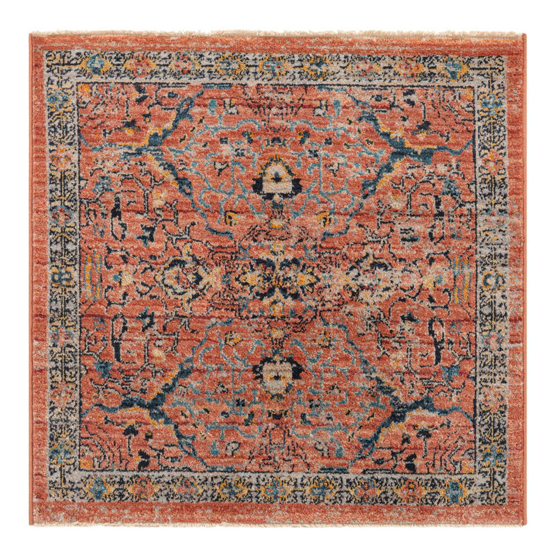 Alkire Floral Indoor Rug, Square 3'3"