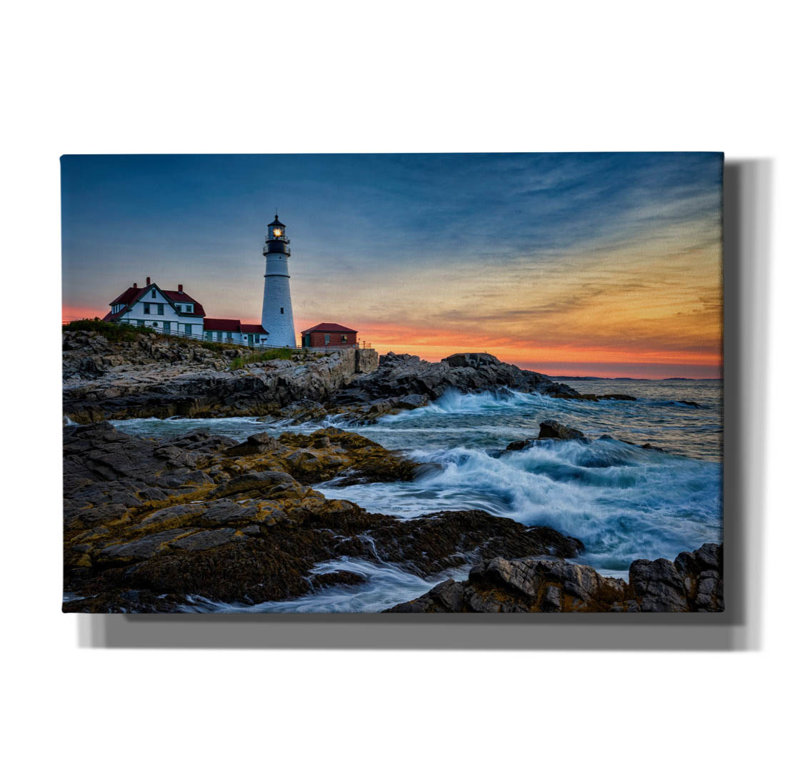Toile épique «Sunrise At Portland Head Light» par Rick Berk