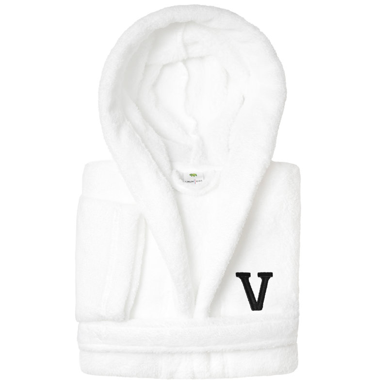 Peignoir à capuche double 100% polyester personnalisé, M, V, Noir