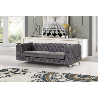 Godeus 85.5'' Velvet Sofa