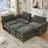 [NEW ARRIVED] U Shaped Upholstery Sectional Sofa,Sectional Modular With Storage Console & Wireless Charging,2 Cup Holders,Bluetooth Speakers-1073431560