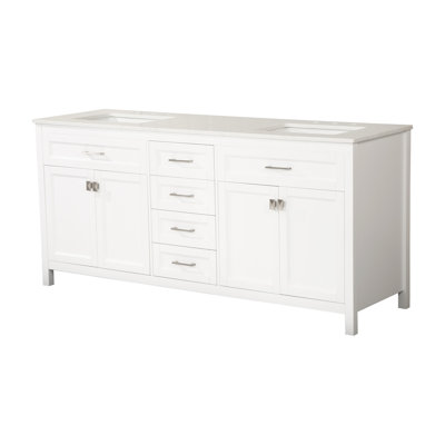 Cullifer 72'' Double Bathroom Vanity with Marble Top -  Red Barrel StudioÂ®, 3848369717994859906A61987AC6C743