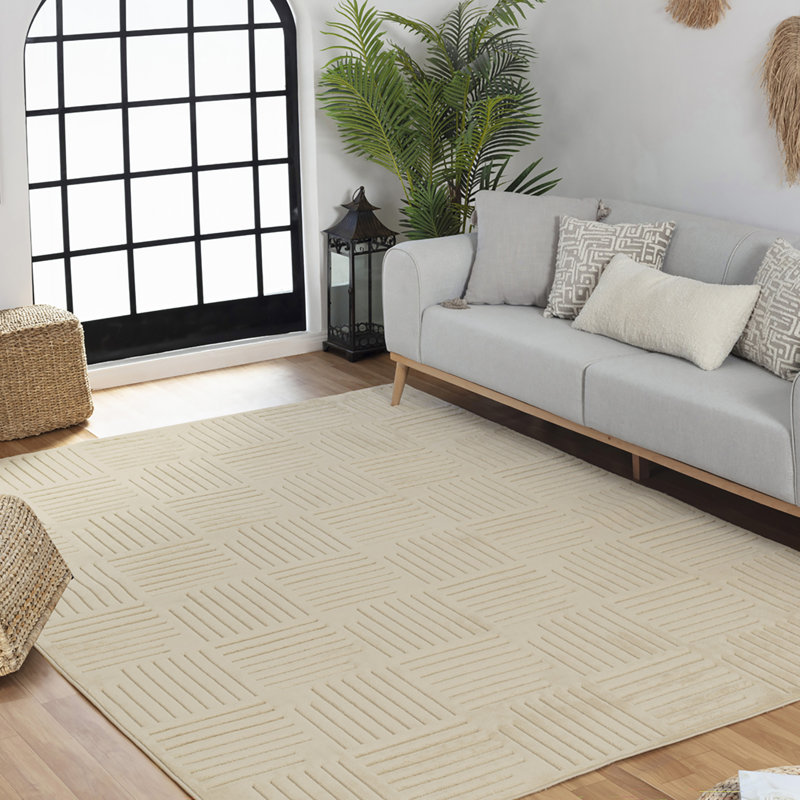 Ranota In- & Outdoor Scandi Modern Boho Beige Area Rug, Rectangle 160 x 220cm