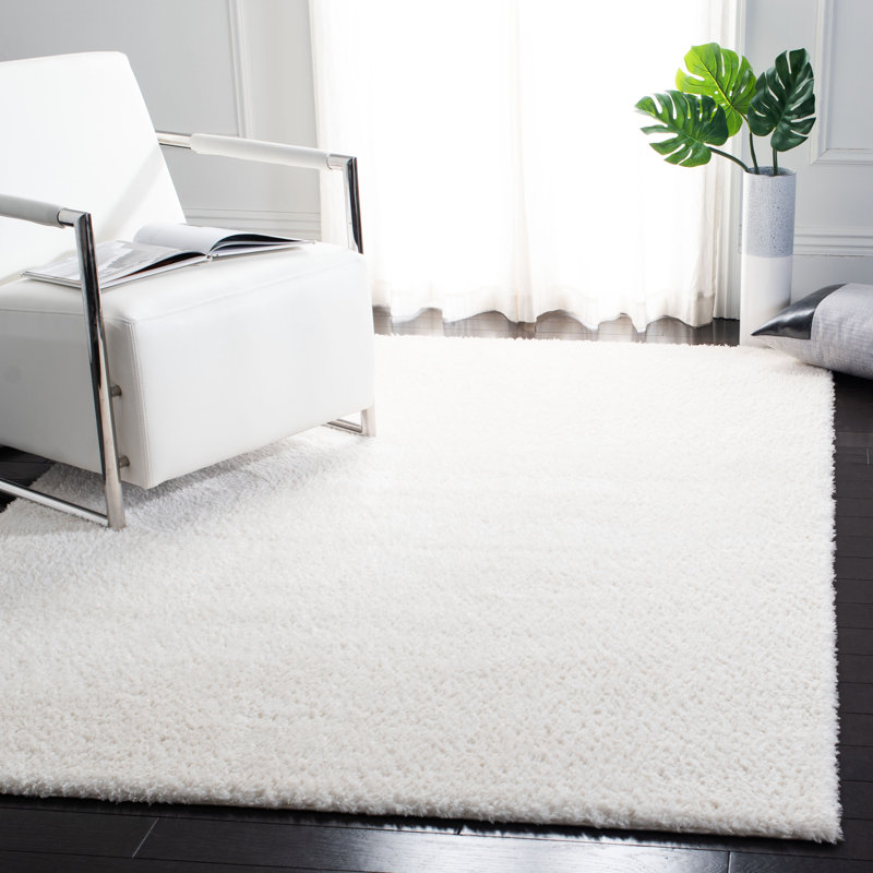 Alayda Shaggy Performance Solid Color Rug, Rectangle 5'3" x 7'7"