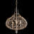 Bask Crystal Pendant - 18"W x 25"H - Gold Dust
