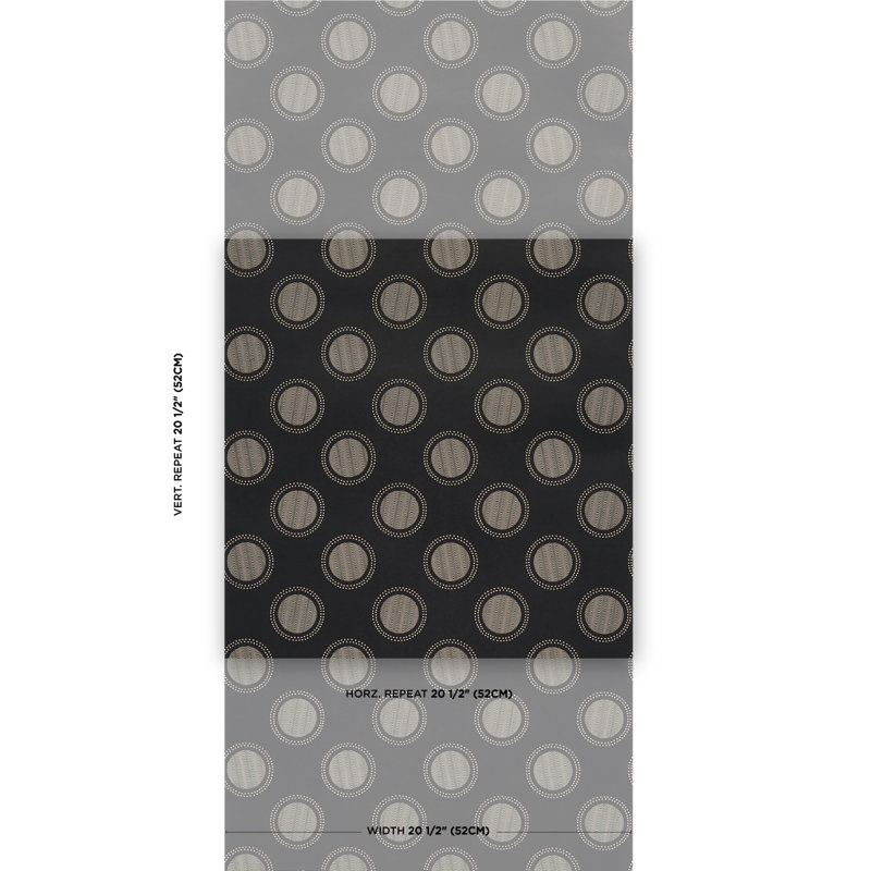Schumacher x Neisha Crosland Watermark Wallpaper, Black/White