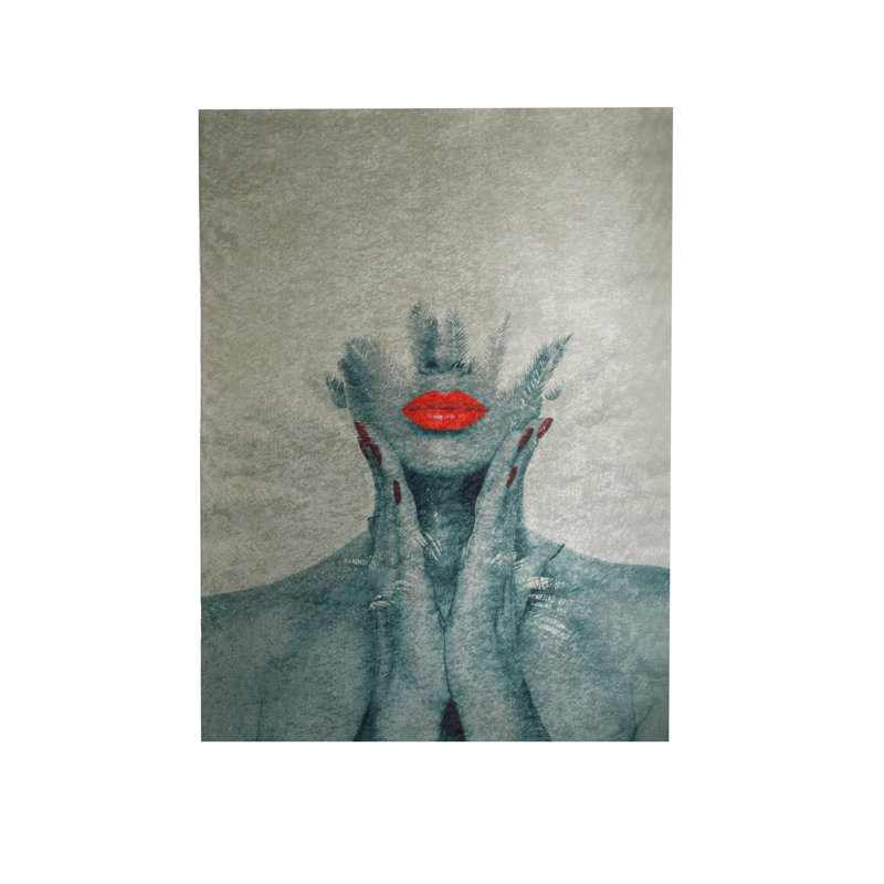 Tapis gris / rouge en polyester tissé à la machine Oaklee, Rectangle 2 pi 7 po x 3 pi 11 po