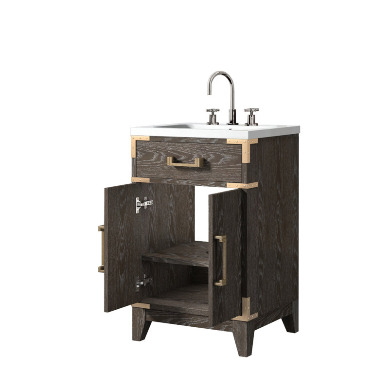 Ensemble de meuble-lavabo simple avec plateau en acrylique et robinet