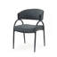 Chaises de salle à manger rembourrées avec pieds en métal, ensemble de 2